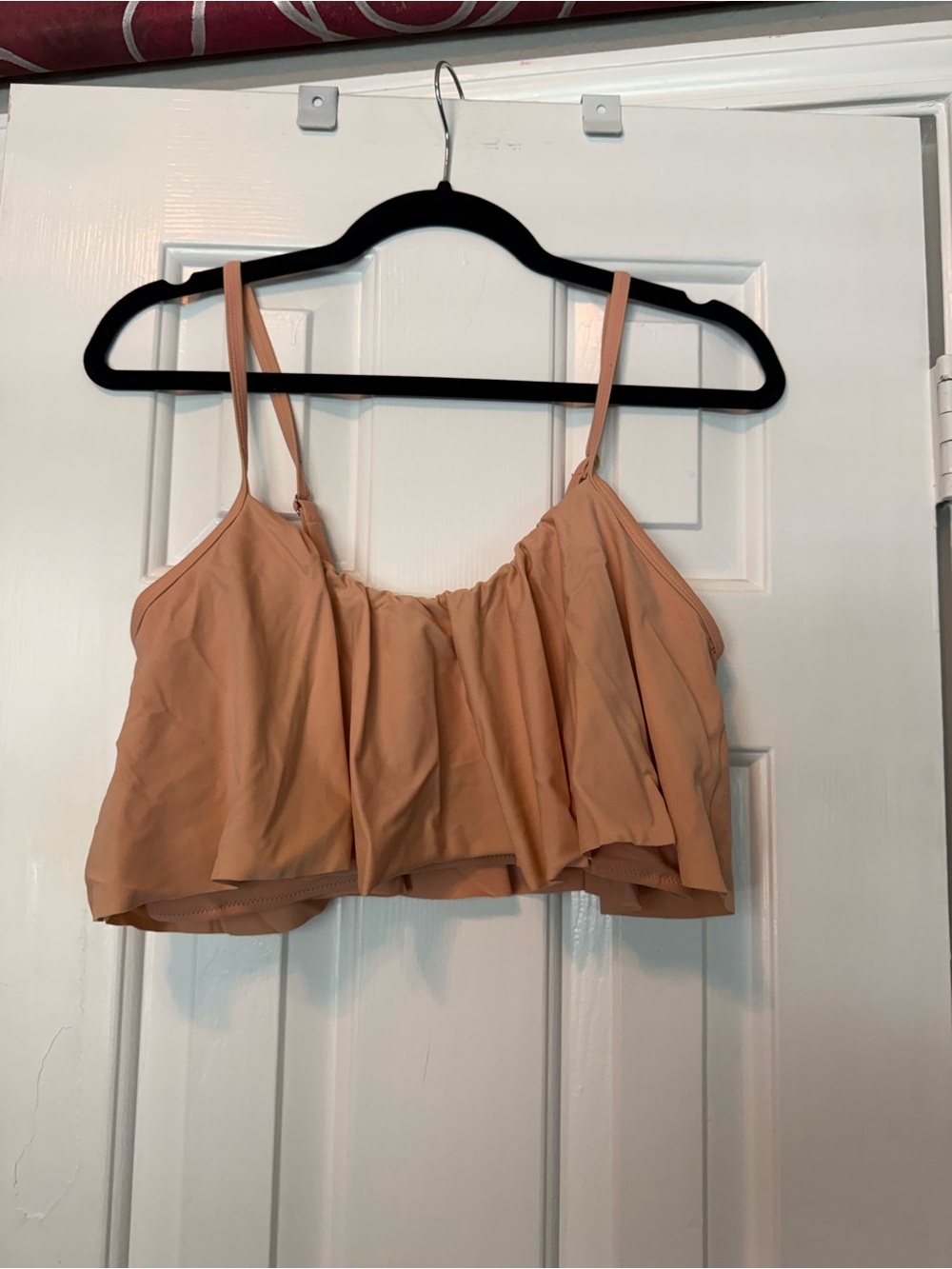 🖤🤎 CUPSHE Bikini Top Bundle (2) | Black & Nude Ruffle Flounce Swim | Large - Picture 5 of 9
